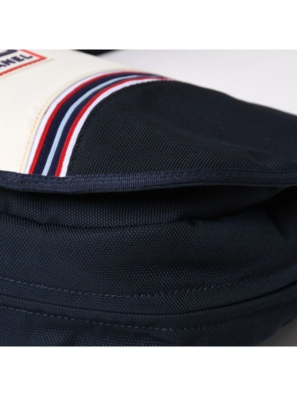 Chanel Sports Line Shoulder Bag CC Logo Navy Ivory Silver